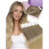 Fshine Extension Biadesive 30g 30cm Biondo Cenere, Extension Capelli | Exstescion Capelli Veri Biadesivo, Applicazione Assistita in Salone, Effetto Naturale, Aggiunge Pienezza, Per Chi Inizia