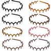 Gnovldg 8 Pezzi Fasce per Capelli Zig Zag 8 Stili Resina Headband | Fascia per Capelli Ondulata con Denti, Pettine per Capelli Con Denti Squalo per Sport, Yoga, Trucco Abbigliamento Quotidiano