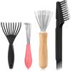Mozeat Lens Set di 4 detergenti per spazzole per capelli, mini spazzola per la pulizia, spazzola per la pulizia del pettine portatile per la rimozione dei peli di spazzole, pettini, tappeti