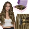 Fshine Extension Capelli Veri Nano Ring 50g 45cm Balayage Biondo Miele | Extension Nano Ring in Capelli Veri, Applicazione a Freddo Ciocca per Ciocca, Morbidi e Setosi, Più Volume, Per Cambiare Look