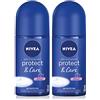 Nivea Protect & Care Deodorante sfera 50 ml - Set di 2