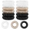 Cryptadg 24 Pezzi Elastici per Capelli a Spirale, Elastici Capelli Donna