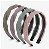 TLDBATICE 4 Pezzi Fascia Capelli Donna Intrecciata, Cerchietto Capelli Raso Elegante | Design a croce intrecciato, pettine interno antiscivolo, tessuto morbido, 4 colori per look quotidiani ed eleganti