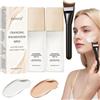 BASTOUR Mira Glow Fondotinta Pelli Mature Miraglow Fondotinta Adattivo Over 50，2PC | SPF15 Fondotinta Cambia Colore con Spazzola Trucco, Texture Idratante, Naturale, Effetto Uniforme e Luminoso a Lunga Tenuta