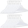 Relaxdays Grucce per Bambini, Set 10 Stampelle con Ganci Girevoli a 360° Gradi, Legno H x L x P: 18 x 30,5 x 0,5 cm Bianco