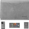 Instant Project Etres Portacarte Uomo Donna Personalizzato Slim, Wallet RFID con Magnete Telefonino, Mini Portafoglio in Ecopelle, Porta Carte di Credito Compatto (Grigio, Classic Basic)