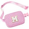 YOOLIFE Marsupio per bambini con lettere, Colore: rosa., M, Contemporaneo | Regalo per bambine da 3, 4, 5, 6, 7, 8, 9, 10 anni, personalizzabile, per adolescenti, bambini, donne, amiche, mamma, nipote