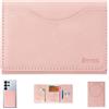 Instant Project Portafoglio Magnetico Donna Personalizzabile, Porta Carte RFID Magnete Smartphone, Wallet Ragazza Compatto Porta Schede e Banconote, Design Personalizzato (Rosa, Classic Basic)