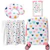 HTgroce Set Valigia Bambina con Coperta Morbida e Cuscino Cuore - Trolley Bagaglio a Mano Rigido con 4 Ruote Girevoli 360° - Valigia da Viaggio per Bambini