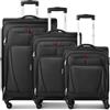 WENGER Beaumont_Parent, Nero , Set da 3 (S/M/L), Bagaglio morbido