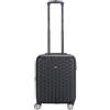 EZZYROL Valigia rigida espandibile a nido d'ape con 8 ruote girevoli staccabili, da cabina a XXL, Nero , Cabin 20 Inch, Spinner rigido