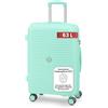 BERTOO Valigia Verona 63L - Valigia rigida 65x44x27 cm in polipropilene - Leggera e robusta, 4 ruote, maniglia telescopica e lucchetto a combinazione - Verde