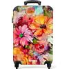NoBoringSuitcases.com NoBoringSuitcases© Valigia Bagaglio a mano Trolley Rolling | viaggio piccola con 4 ruote - Fiori - Colorati - Arte - Vernice ad olio - tavolo