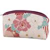 NOREN Piccola trousse per trucchi realizzata in Giappone, graziosa trousse da viaggio per donne e ragazze, Retroflower, rosso, W7.09 x D1.57 x H4.72 inch (18 x 12 x 3.5 cm), Stile retr