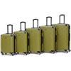 EZZYROL Valigia rigida espandibile a nido d'ape con 8 ruote girevoli staccabili, da cabina a XXL, Verde, XL: 76,2 cm, Spinner rigido