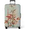 LNXSESN Copri Valigia Mattone Rosso Verde Coprivaligia Elastica Copri Valigia Media Lavabile Anti-Graffio Luggage Cover con Cerniera Coprivaligia Media Riusabile Per 22-25 Pollici