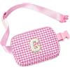 YOOLIFE Marsupio per bambini con lettere, Colore: rosa., C, Contemporaneo | Regalo per bambine da 3, 4, 5, 6, 7, 8, 9, 10 anni, personalizzabile, per adolescenti, bambini, donne, amiche, mamma, nipote