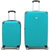 EZZYROL Valigia rigida espandibile a nido d'ape con 8 ruote girevoli staccabili, da cabina a XXL, Foglia di t, Set of 2, Spinner rigido