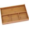 Lipper International 824, vassoio organizer a 4 scomparti in legno di bambù, 29 x 19 x 4 cm