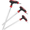 KEWAYO 3 pezzi T Maniglia chiave, Metric T-Handle Metric Ball End Hex Key Set,Tasti a brugola esagonali con impugnatura a T (4/5/6mm)
