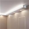 Generisch OL-51 - Striscia luminosa a LED, 2 metri (70 x 120 mm), per illuminazione a soffitto e parete, profilo impermeabile per illuminazione indiretta, modanatura in stucco verniciabile, bianco neve