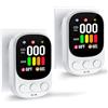 NHXF Rilevatore Di Monossido Di Carbonio, 4 In 1 Gas Combustibile/CO/Temperatura/Umidità, Display HD A Spina Per Cucina, Garage, Camper E Appartamenti (2 Pezzi)