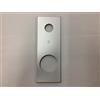 SECUREMME PLACCA QUADRA BOCCHETTA ROSETTA PER PORTA PORTONE BLINDATO, PIASTRINA PER CILINDRO EUROPEO + MANIGLIA ALLUMINIO ARGENTO 170X62 COMPLETA DI VITI DI FISSAGGIO SECUREMME