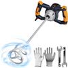 MAXXT miscelatore per malta 1200W, per cemento, calcestruzzo, intonaco, pittura e collanti, betoniera elettrica con frusta Ø120 mm, miscelatore per trapano