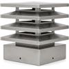 MAKA change your life quality Maka Comignolo Architettonico, Terminale per Canna Fumaria Camino Stufa a Legna Pellet e Gas, Cappello Antipioggia Design Architettonico (300x300 mm - Inox)