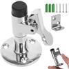 Umllpet Fermaporta leva inox 7x5x2,5cm, tampone gomma antiurto, fissaggio vite con supporto angolare, per cancelli giardino garage terrazza resistente vento