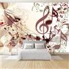 Generic Carta Da Parati Soggiorno 3D Note Musicali Astratte 400 x 280 cm Fotomurale Stampa HD Moderna, per Camera Letto TV Decorazione di sfondo Fotomurali in Murale alla moda da Muro
