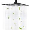 Hibbent Soffione doccia interamente in metallo, 25 x 22 cm, soffione doccia a pioggia in acciaio inossidabile ad alta pressione, soffione a pioggia per bagno con design ultrasottile, giunto a sfera