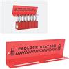 Cyrank Stazione di Serrature Lockout Tagout, Stazione Loto Per Lucchetti di Sicurezza Stazione di Lucchetto Promemoria Allarme Montata a Parete in Acciaio Rosso Per Workstation di Gestione, Nessuna Serratura
