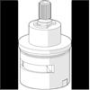 Hansa - 59913468 montatura ceramica rubinetto di arresto/Deviatore integrato Tempra Style P/58429103