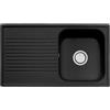 Plados Lavello da incasso con gocciolatoio 1 vasca larghezza 86 cm in fragranite colore Nero Atlantic 86.10 PL0861 Ultrametal UM44 - PL0861
