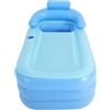 qmeoykii Vasca da bagno gonfiabile XL, pieghevole, 160 x 84 x 74 cm, con supporto | Realizzato in PVC, tubo di scarico incluso, salvaspazio, gonfiaggio rapido. Ideale per spa, bagno di ghiaccio, campeggio