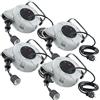 revolt presa da soffitto: Set di 4 avvolgicavi da 9 metri per montaggio fisso a parete e soffitto (bobina automatica, presa montaggio a, cavo)