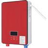 yikmid Scaldacqua elettrico istantaneo 6500W, 30-55°C, touch LED (Rosso) | Doccia portatile, montaggio a parete, vetro temperato, acciaio inox, G1/2, pressione 0,02-0,6MPa, per bagno e cucina