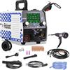Reboot 5-in-1 Alluminio Saldatura MIG Saldatore con Spool Gun 120V/240V | Kit completo di controllo sinergico aggiornato 2026, MIG Gas, Flux Core Gasless, Lift TIG, Stick, finitura in acciaio e