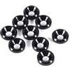 FTVOGUE 10Pz M3 Rondelle bullone testa svasata anodizzata guarnizione in lega di alluminio colore nero