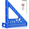 Frdhee 3D Squadra Da Falegname con Blocco Fisso, 22,5-90° Squadra 3D Multiangolo Metallo Per Falegnameria e Ingegnere Misurazioni Precise