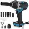 LMYDIDO Avvitatore a percussione a batteria da 1000 Nm per batteria Makita | Motore brushless 1/2 pollice quadrato con 6 bussole e luce LED per dadi ruote, impalcatura e manutenzione auto