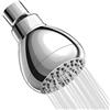 Goldmiky Soffione Doccia ad Alta Pressione Regolabile Rain Showerhead Wall Mount Air Bubble con Soffione Doccia Cromato a Pressione, Bassa Pressione Dell' Acqua - 5-Setting, 2.5 gpm, 10,4 cm (argento2)