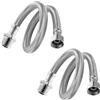 Naapesi 4 Pezzi Tubo Flessibile 1/2 Pollice, Tubo Corazzato | Acciaio Inox 304 Tubo Armato per Rubinetto Cucina (20 cm)-Flessibile Alta Pressione con Filetto per Lavello, Doccia e Caldaia