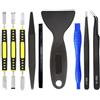 CLABMROEC Kit di riparazione professionale con leva, sicuro, non in nylon, spudger per apertura schermo in acciaio e pinzette antistatiche per cellulare, iPhone, laptop, tablet e altro ancora