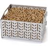 OUSFOT Braciere Stufa a Pellet in Acciaio Inossidabile 430 Durabilità | Contenitore per Pellet Migliorato con Manico Traforato, Facile da Trasportare, Adatto a Stufe a Legna e Caminetti Aperti