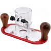 MIKMLYZE Base per fresatrice in lega di alluminio per lavorazione del legno, attacco con manici in legno per taglio preciso di laminati, scanalature, intaglio e fresatura, compatibile con RT0700C