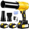 CHGBOSTH Soffiatore a Batteria con Batteria da 2 X 4,0Ah, 98000 RPMSoffiatore Foglie Elettrico 65 m/s, Soffiatore a Batteria Potente per Giardino, Cortile, Auto e la Pulizia di Terrazze