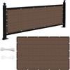 HOKXUAN Rete Ombreggiante 100 x 120 cm in HDPE Anti-Uv Divisorio Parasole Paravento Protezione Privacy Respirante Copertura Balcone Ringhiera per Recinzioni Ringhiera Terrazzo, Marrone