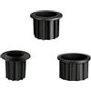 ComfyHarbor Inserti riduttori per base per ombrello, 32, 38, 48 mm, manicotti in plastica per ombrelloni da giardino, adattatori per tubo di supporto, resistenti, colore nero, set da 3